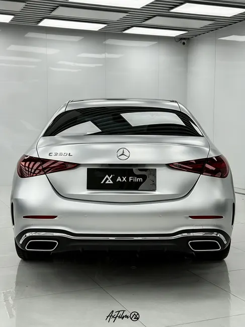 奔驰 C260亚历山大银 + 拉花施工案例 · 图片7