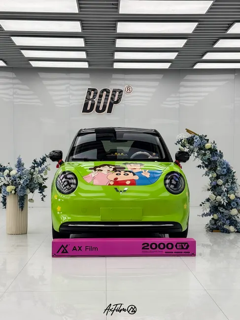 五菱 MINI卡通主题彩绘施工案例 · 图片1