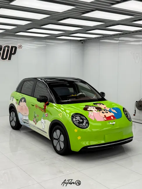 五菱 MINI卡通主题彩绘施工案例 · 图片5