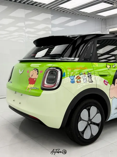 五菱 MINI卡通主题彩绘施工案例 · 图片7